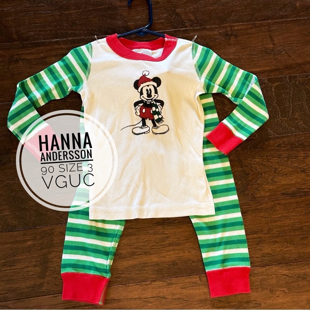 Hanna Andersson 90 Mickey Christmas pajamas